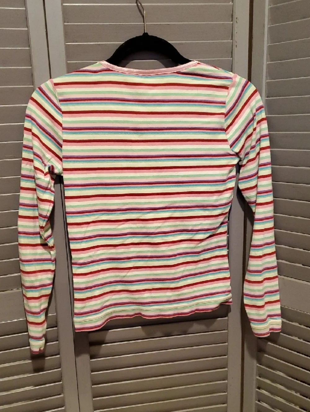 The Children's Place Pink & Multi-Stripe Long Sleeve Shirt Size XL-14